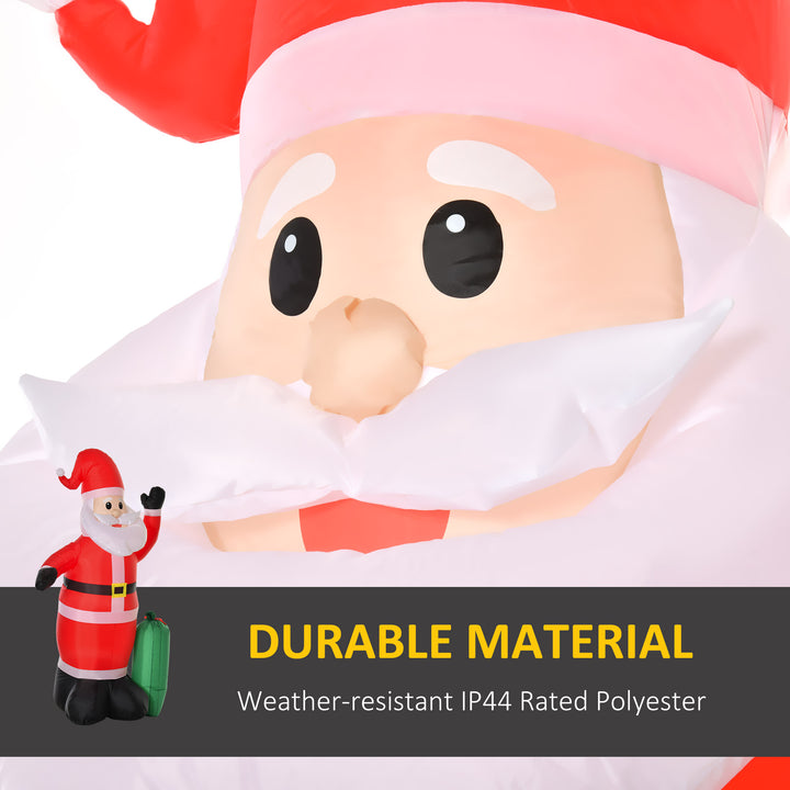 MCL 7.5ft Inflatable Christmas Santa Claus with LED Air Blown Xmas Décor Holiday Outdoor Yard Decoration