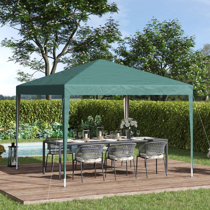 Outsunny Heavy Duty Garden Marquee, 3 x 3 Meter Party Tent with Folding Design, Wedding Canopy Rentals, Green | Aosom UK