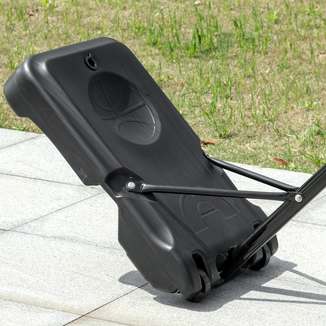 MCL Adjustable Basketball Hoop and Stand, with Wheels and Weight Base, Blue