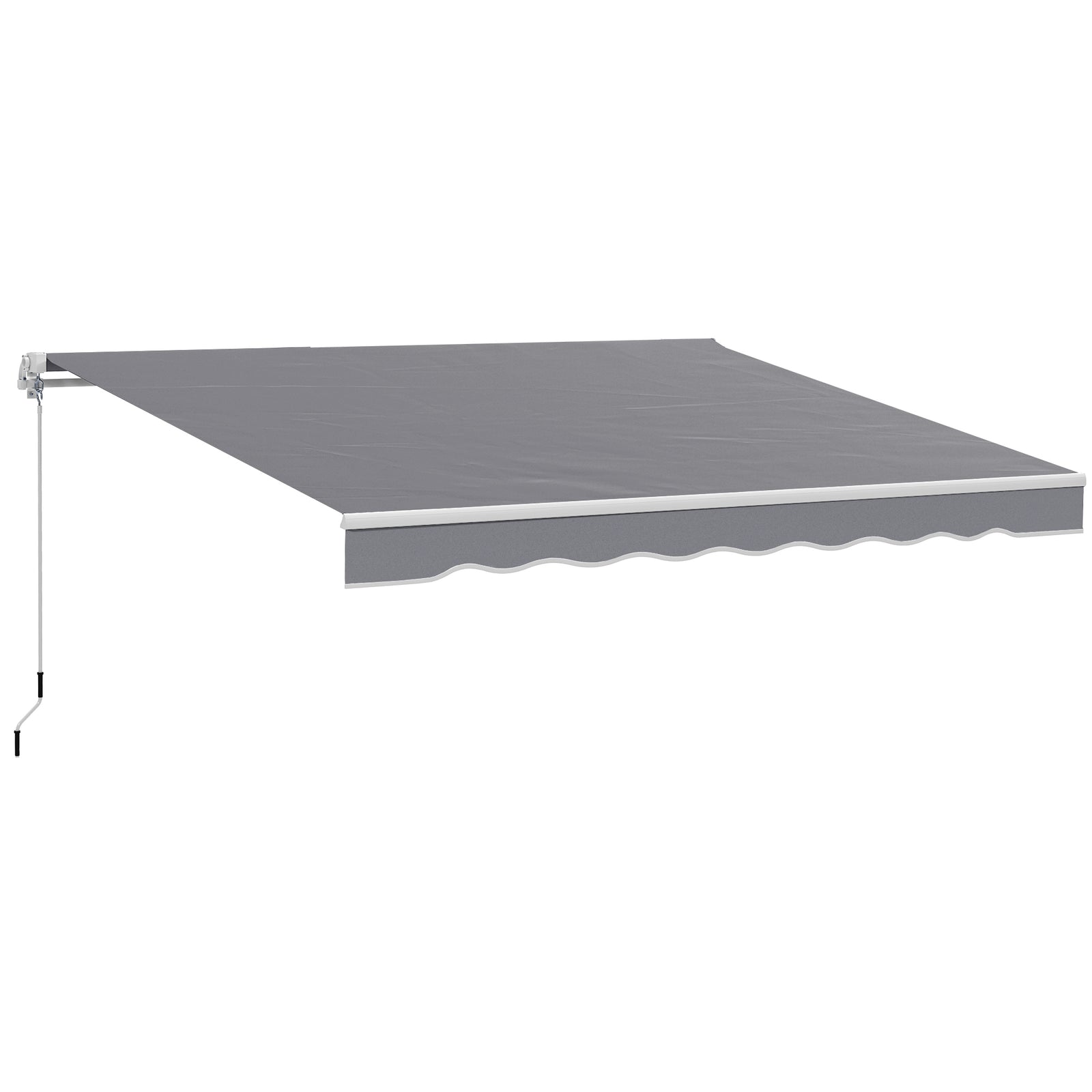 2 x 2.5m Manual Retractable Awning - Dark Grey