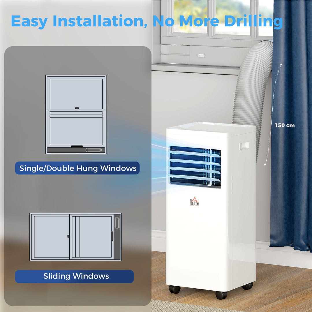 MCL Portable Air Conditioner 5000 BTU, 4-in-1 Cooling, Dehumidifier, Fan, Sleep Mode, Air Conditioning Unit with Digital Display & Remote Control, 24H Timer, Window Venting Kit, for Room up to 18㎡