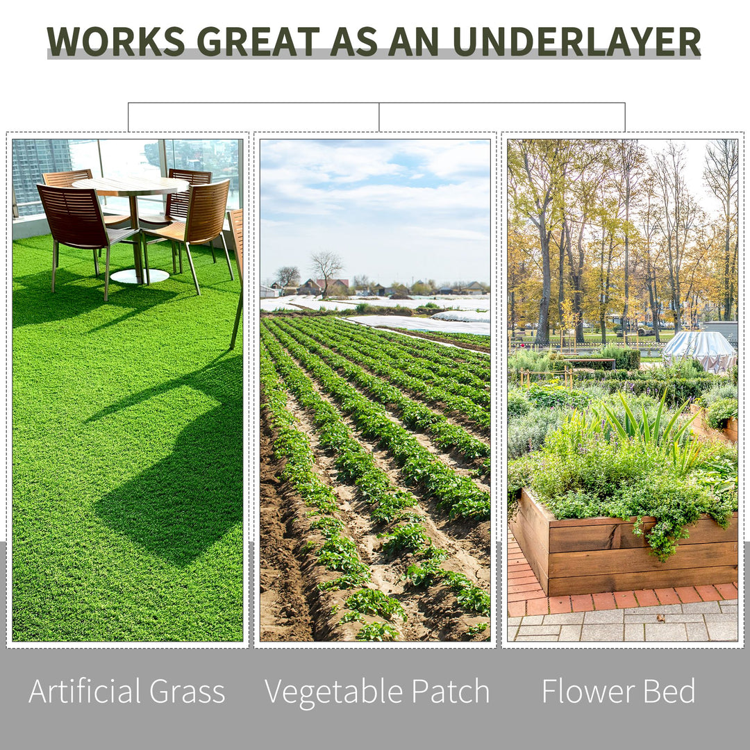 1m x 50m Weed Control Membrane, Heavy Duty Weed Control Barrier Fabric, 90gsm Ground Cover for Patios, Garden, Flower beds, Landscaping