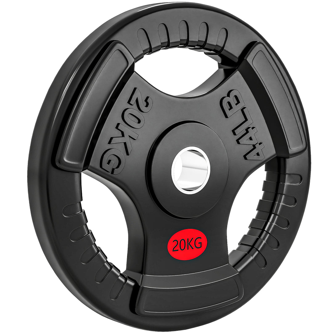 Olympic Weight Plate, 2"/5cm Weight Disc with Tri-Grips, 20kg Dumbbell