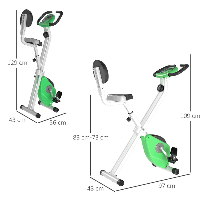 Folding Exercise Bike, Fitness Bicycle Indoor Trainer, Quiet 8-Level M
