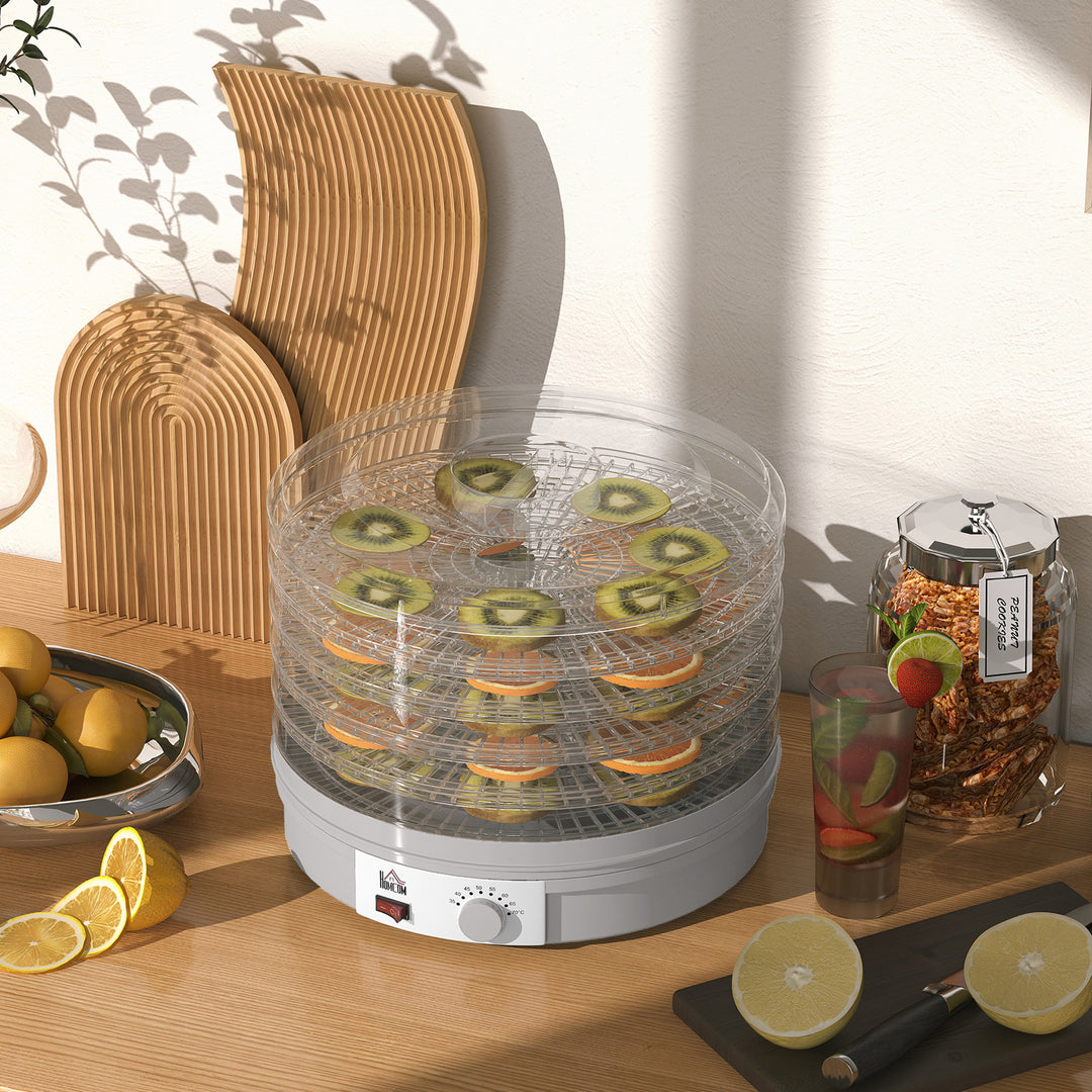 5 Tier Food Dehydrator, 245W Food Dryer Machine with Adjustable Temperature Control for Drying Fruit, Meat, Vegetable, Jerky and Pet Treat, Grey