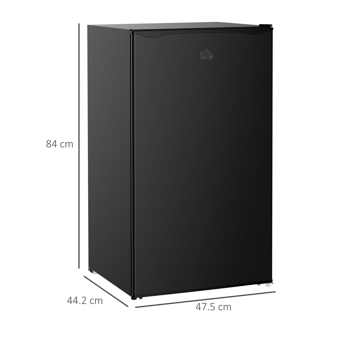 MCL Under Counter Fridge, 91L Small Fridge with Chiller Box, Removable Shelf, Reversible Door, Adjustable Legs, Mini Refrigerator, Black