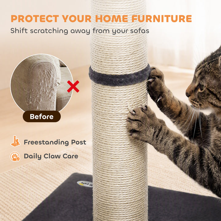 Cat Scratching Post, 80cm Tall Cat Scratch Post with Sisal Rope - view 5