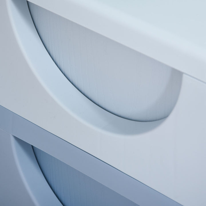 MCL 3 Drawers Plastic Storage Units, 3 Tier Kids Storage Units, Children Toy Chest for Nursery, Playroom, Bedroom, Blue