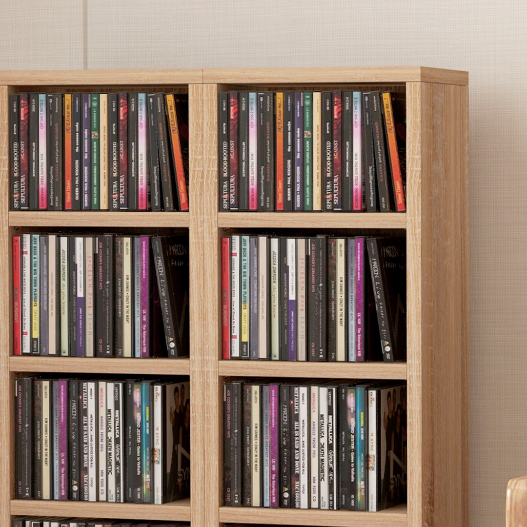 Set of Two 102 CD Storage Units - Wood-Effect