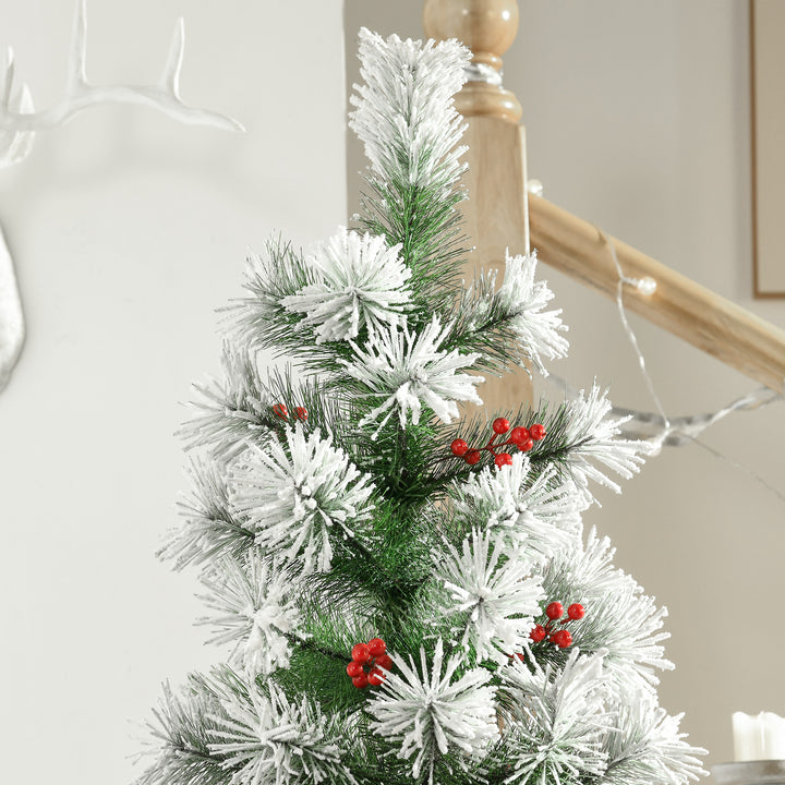 Indoor Christmas Tree Artificial Berry Xmas Decoration with Metal Stand and 184 Tips (5FT(150CM))