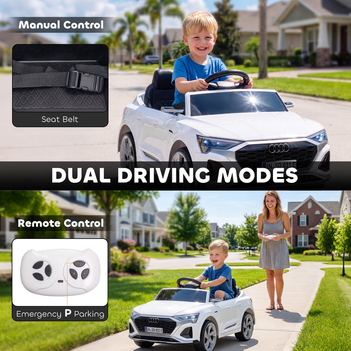 Audi Q8 etron Sportback Licensed Ride on Car with Remote Control, Four