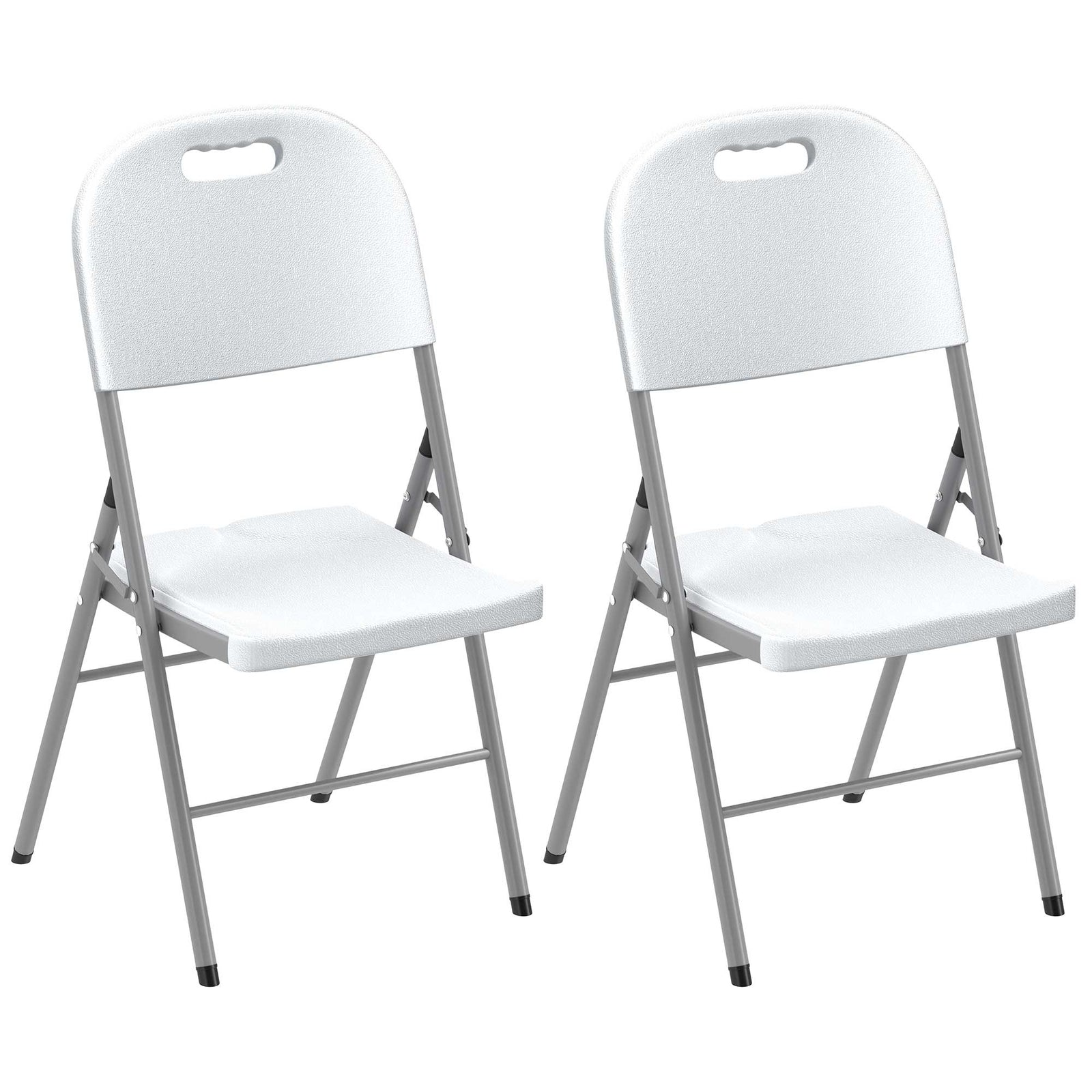 Set of Two Foldable Outdoor Chairs - White