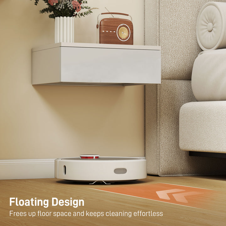 Floating Bedside Table Set of 2, Wall-Mounted Nightstand with High Glo