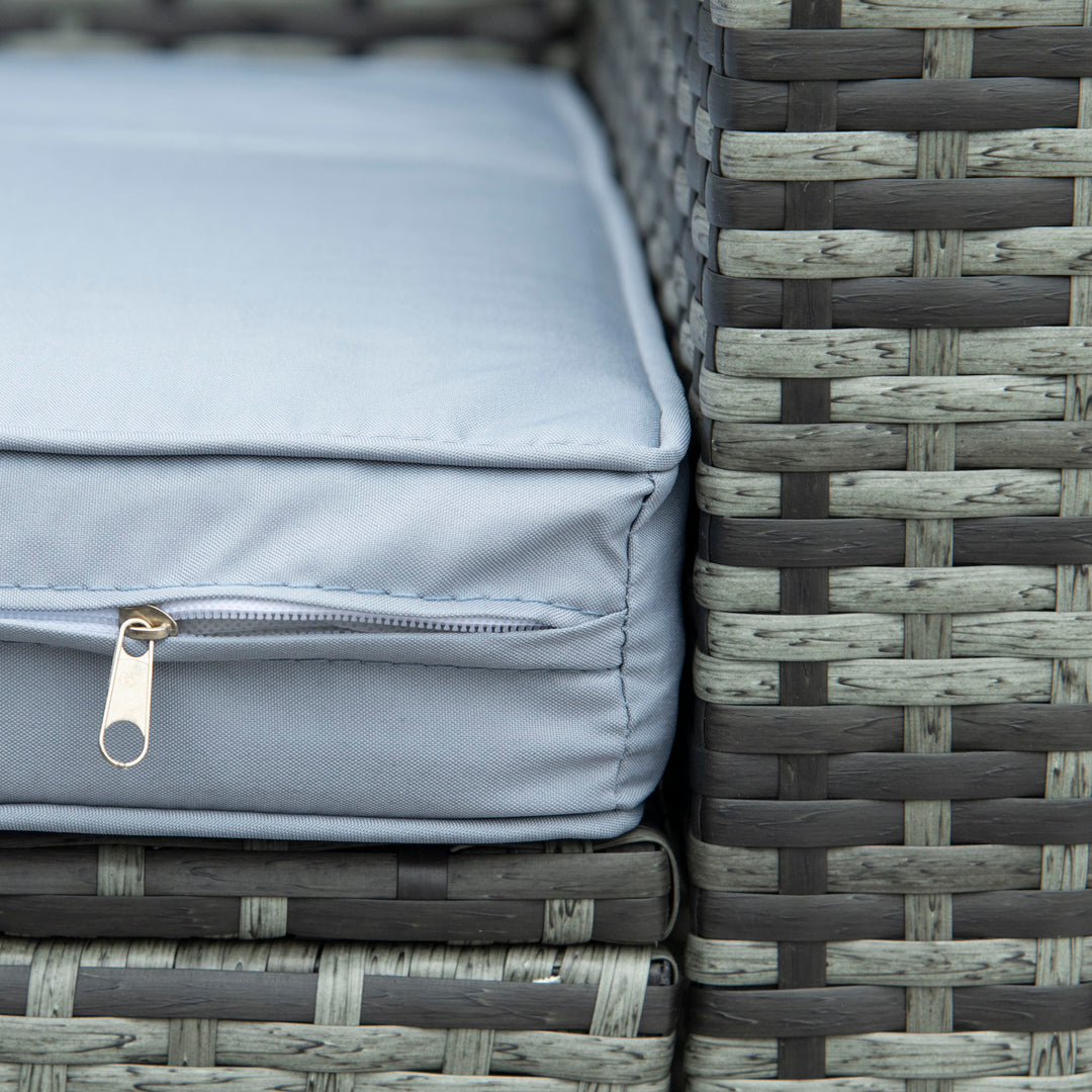 Four-Piece Rattan Sofa Set - Grey