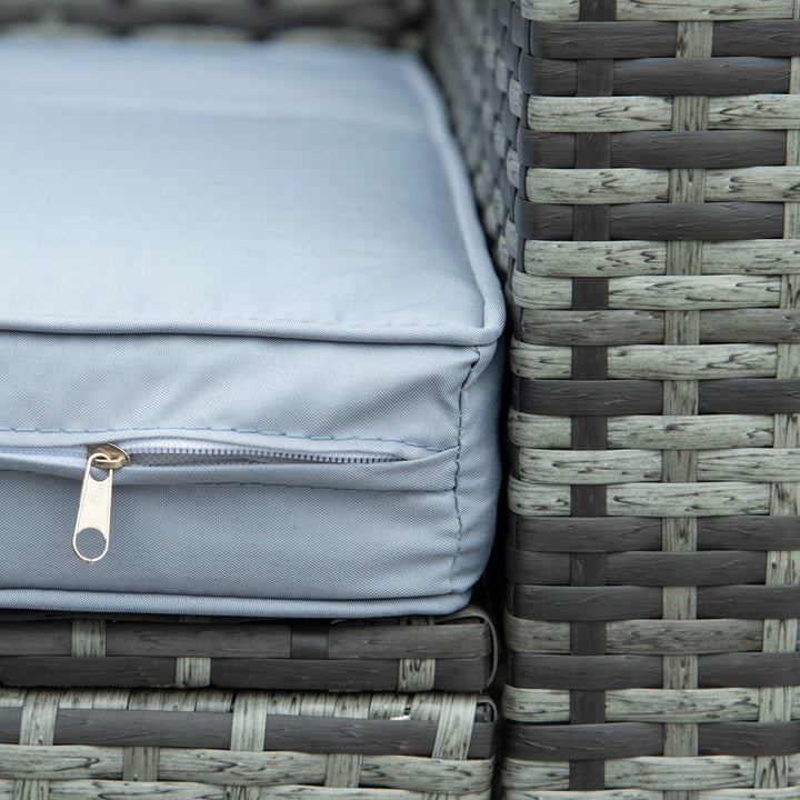 Four-Piece Rattan Sofa Set - Grey