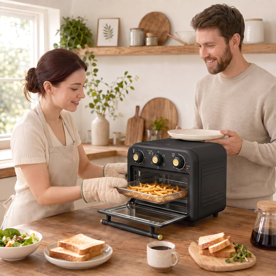 Air Fryer Toaster Oven, Convection Countertop Oven, with Adjustable Te