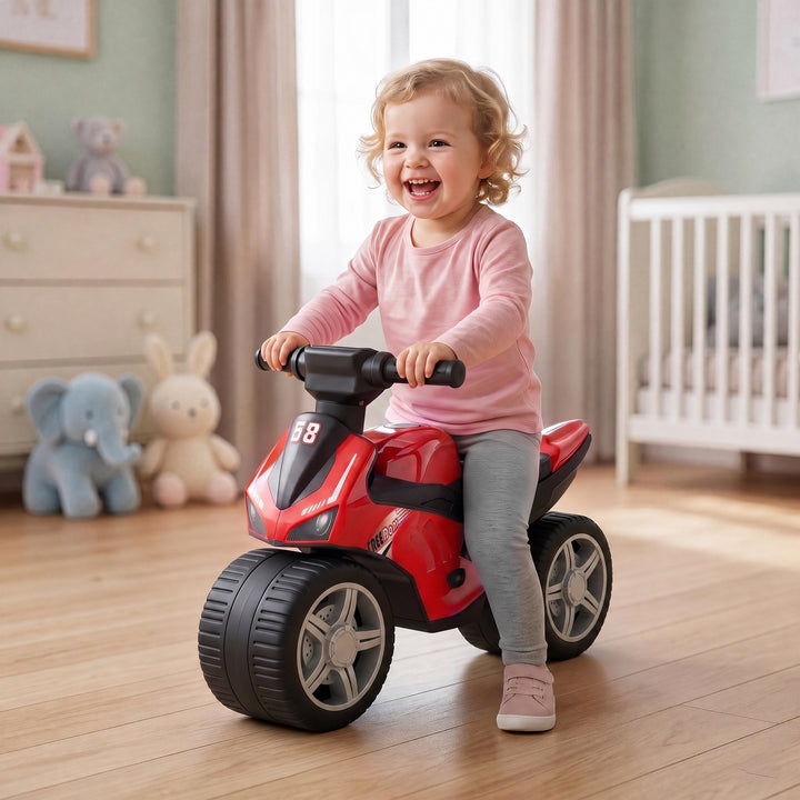 Balance Bike with Music Extra-Wide Wheels Toddler Bike for Boys Girls 