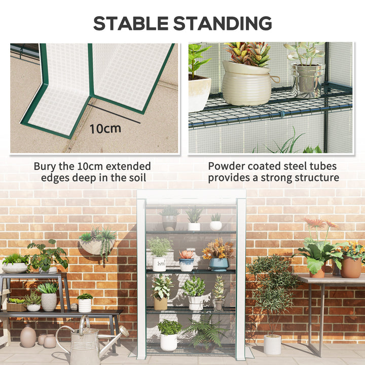 Four-Tier Mini Greenhouse - Green/White