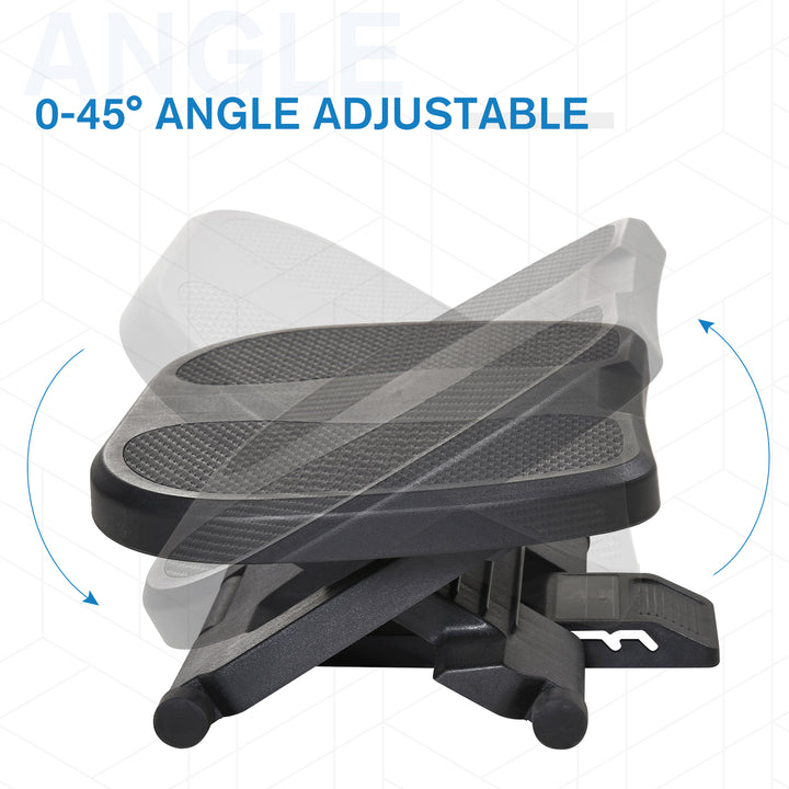 HOMCOM Footrest Adjustable Height & Angle 0-30 Degree for Better Posture at Office Black | Aosom UK