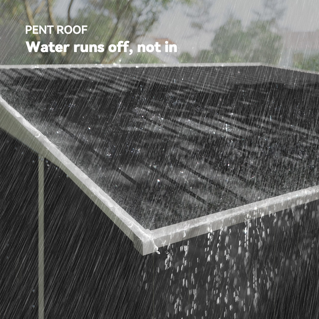 MCL 3.3 x 2.68m Corrugated Metal Shed - Black