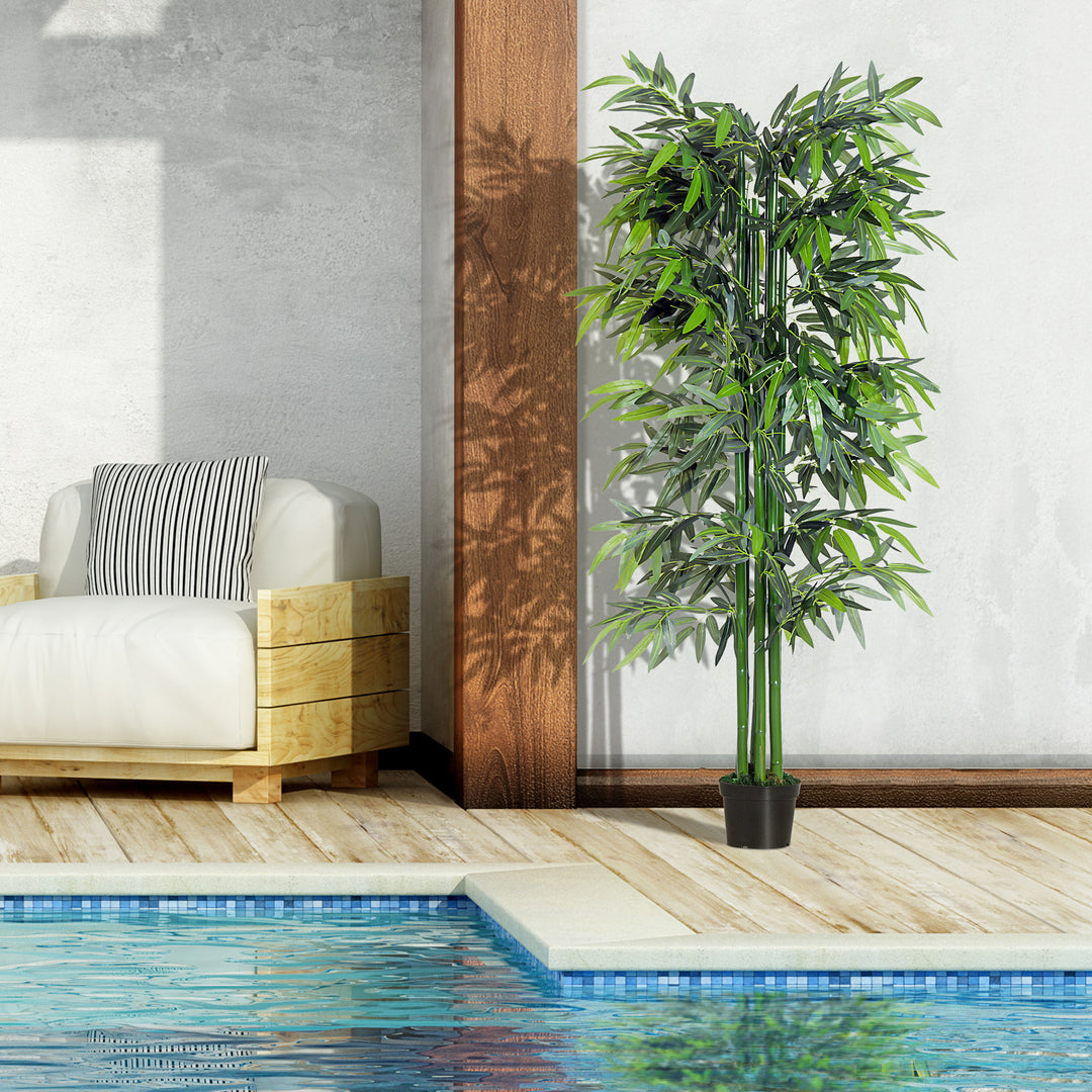 6ft Artificial Bamboo Tree Plant Greenery in A Pot for Home Office Planter 1.8M