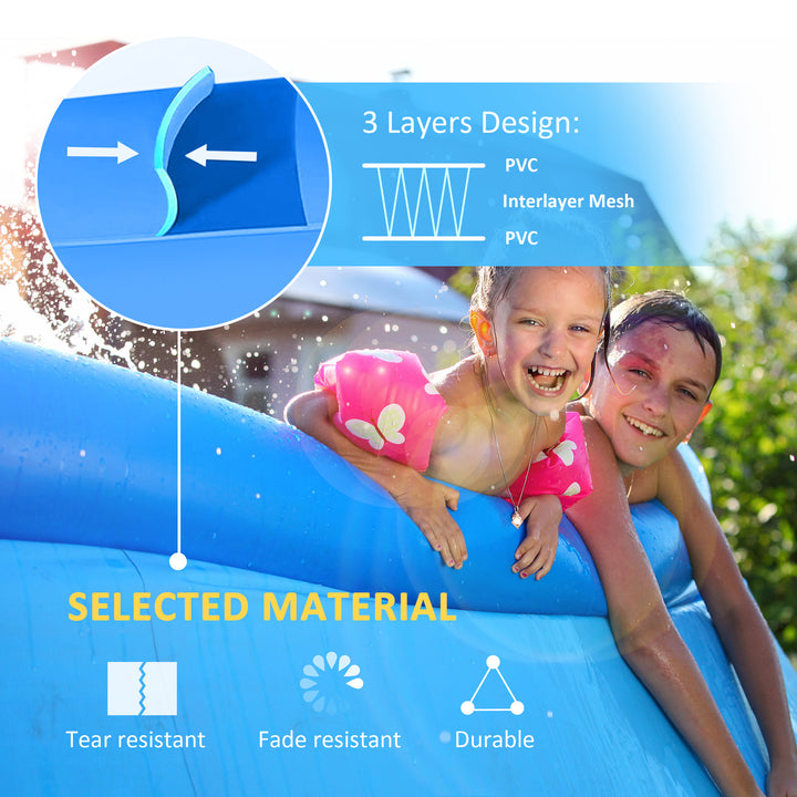 Outsunny Inflatable Family Swimming Pool, Family