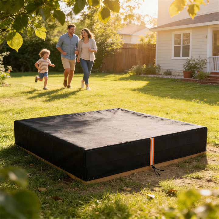 Sandbox Cover, Square Sandpit Cover Waterproof Dustproof UV Protection
