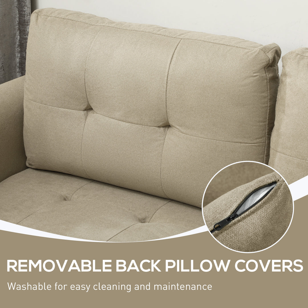 L' Shape Modular Storage Sofa - Light Brown