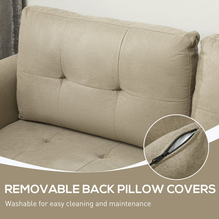L' Shape Modular Storage Sofa - Light Brown