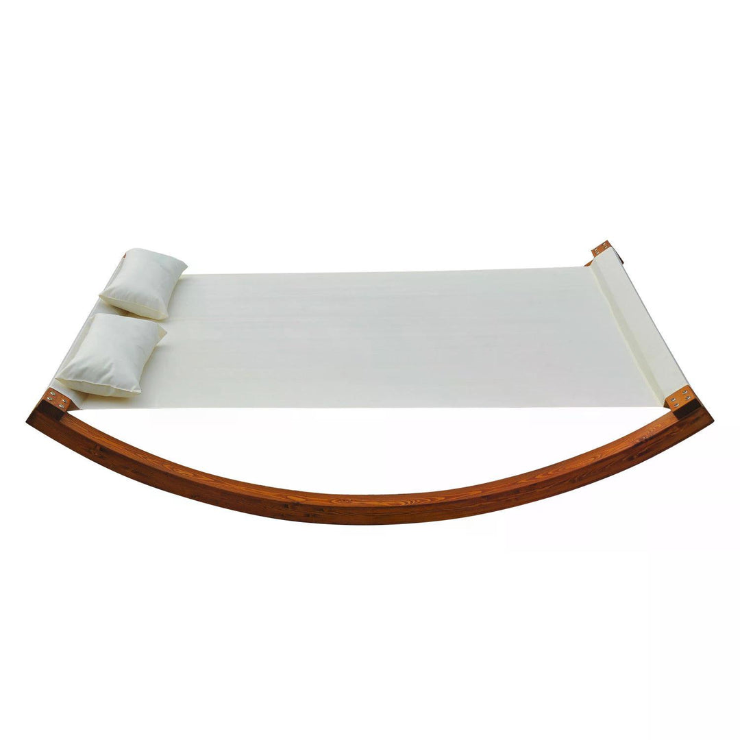 Outsunny Rocking Double Sun Lounger W/ Wooden Frame