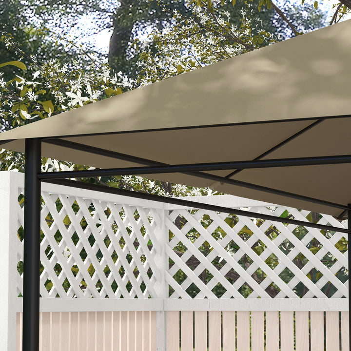 Outsunny 3 x 4m Gazebo Canopy Replacement Cover, Gazebo Roof Replacement (TOP COVER ONLY), Khaki