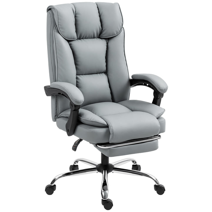 155° Reclining Faux Leather Swivel Office Chair