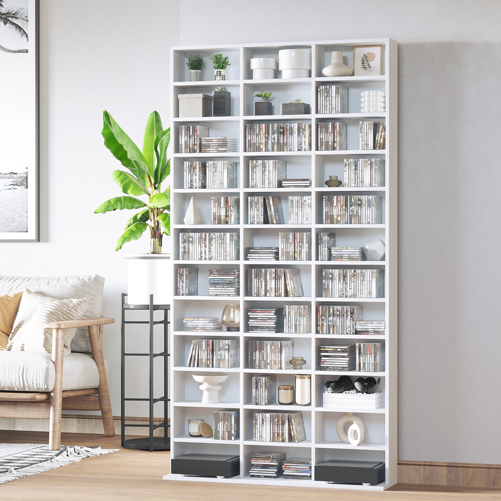 33 Adjustable Compartment Storage Unit - White