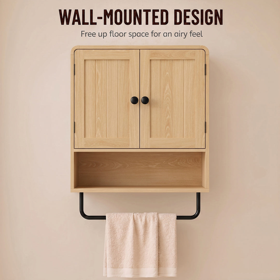 Bathroom Cabinet Wall Mounted, Bathroom Wall Cabinet with 2 Doors, Adj