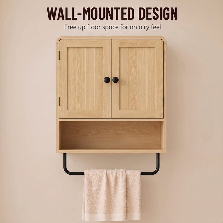 Bathroom Cabinet Wall Mounted, Bathroom Wall Cabinet with 2 Doors, Adj