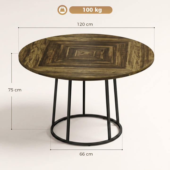 Dining Table Space Saving Kitchen Table Spliced Tabletop Conical Metal