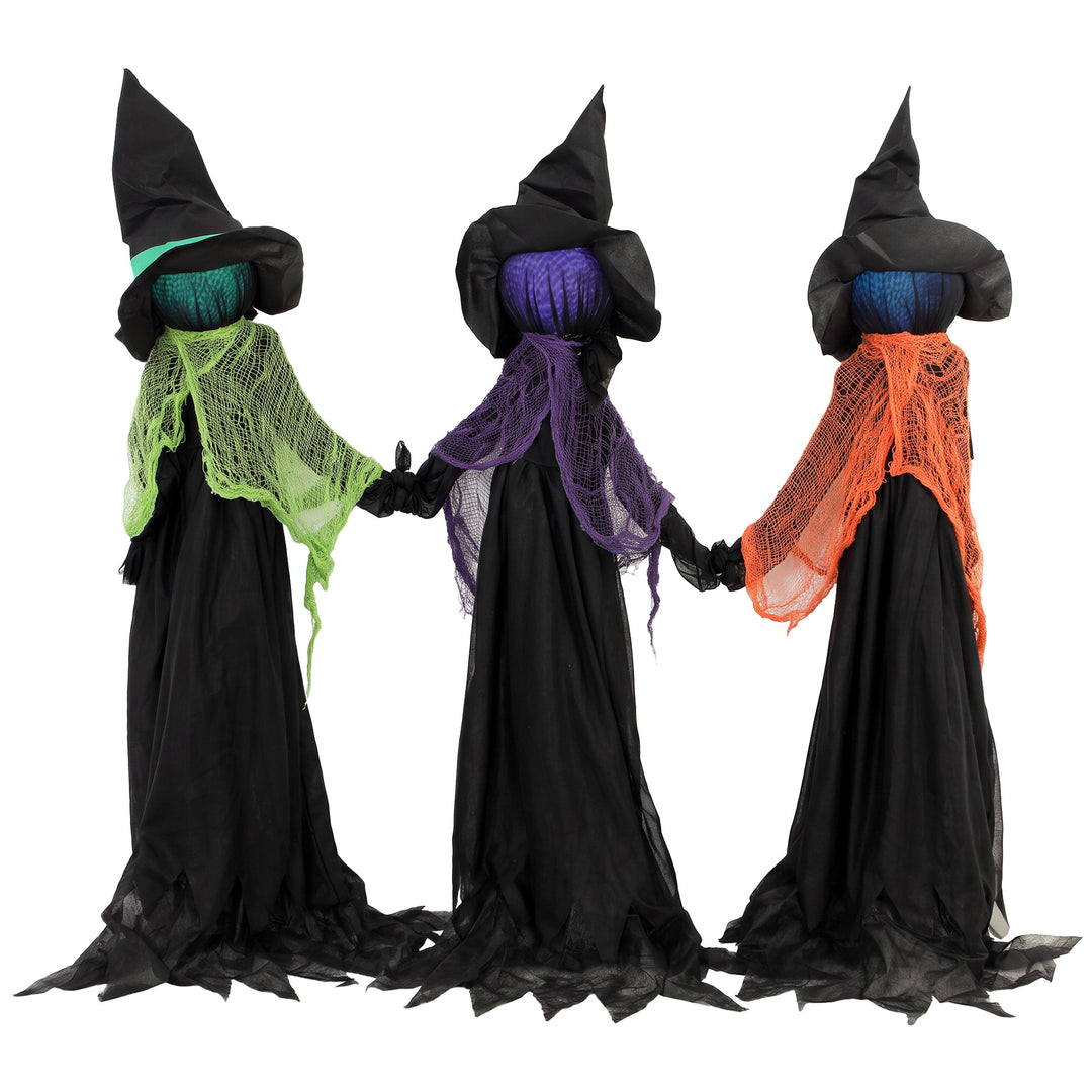 120cm Witches Holding Hands Halloween Decorations Outdoor Indoor, Scar