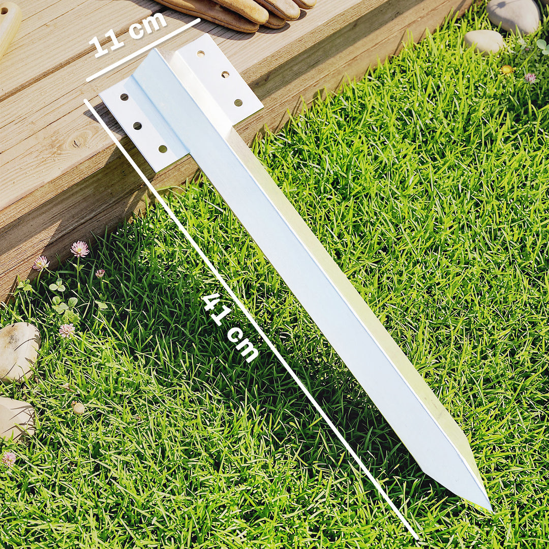 20 Pack Railway Sleeper Brackets, 41 cm Heavy Duty Galvanised Steel Sl