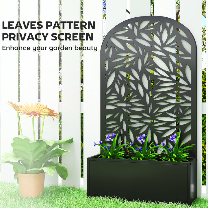 Metal Garden Bed for Garden with Trellis, Wall Mounted or Freestanding