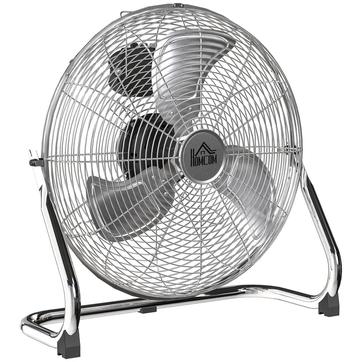 Metal Desk Fan with 3 Speeds & 120° Adjustable Tilt - Silver