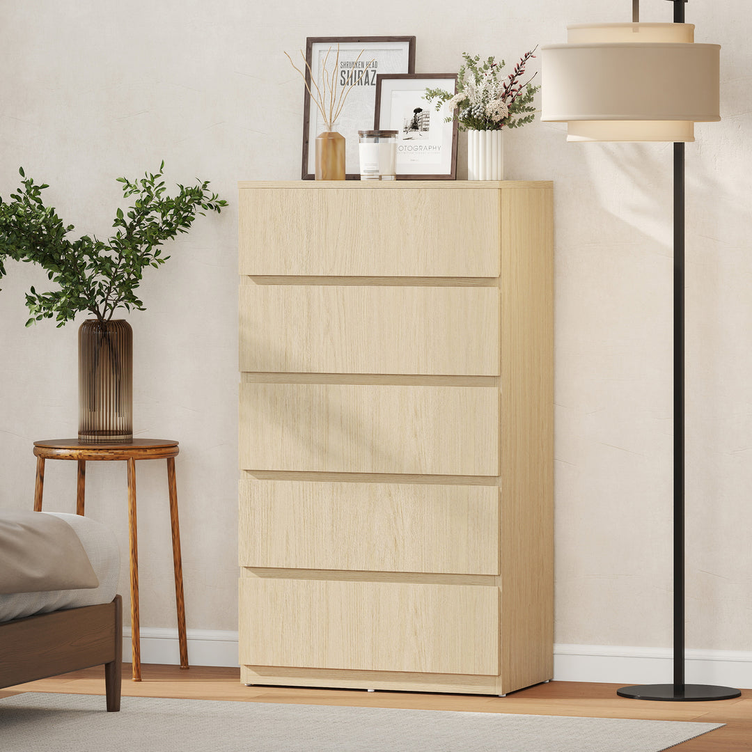 Chest of Drawers, 5-Drawer Storage Cabinets, Modern Dresser, Storage D