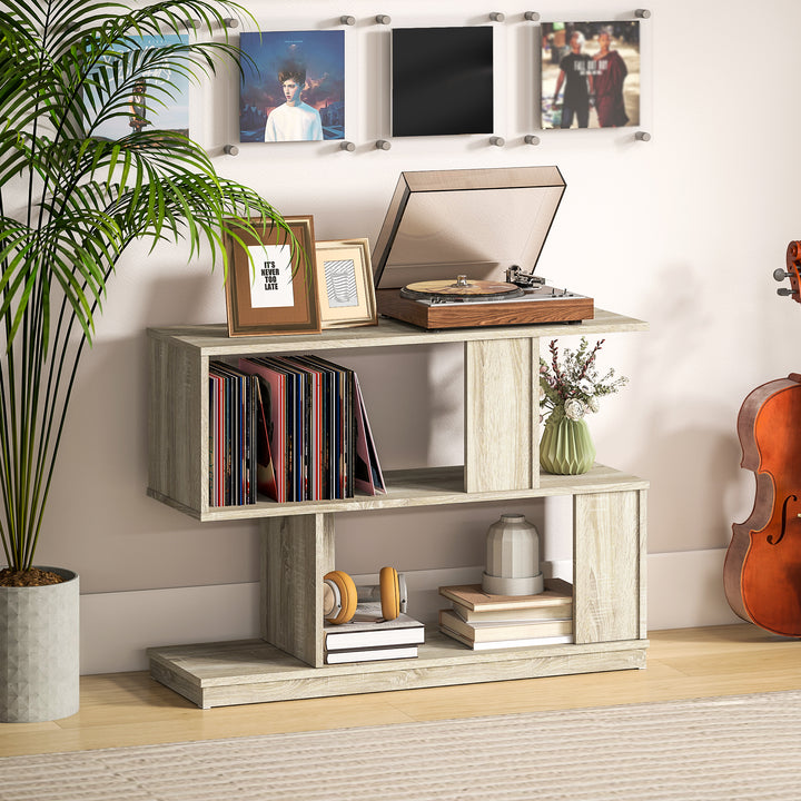 S-Shaped Side Table - Natural Wood Finish