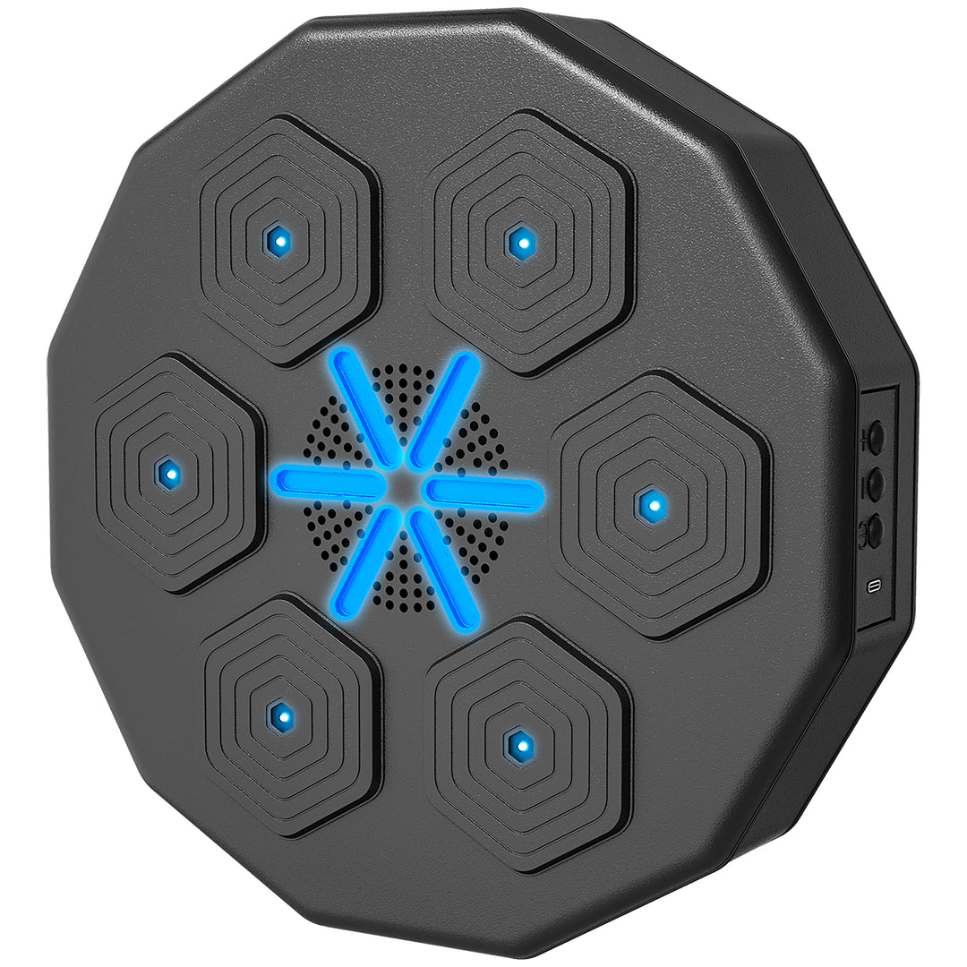 SPORTNOW Music Boxing Machine with Bluetooth Connection and LED Light Smart, Wall Mounted for Punching Beat Boxing Training