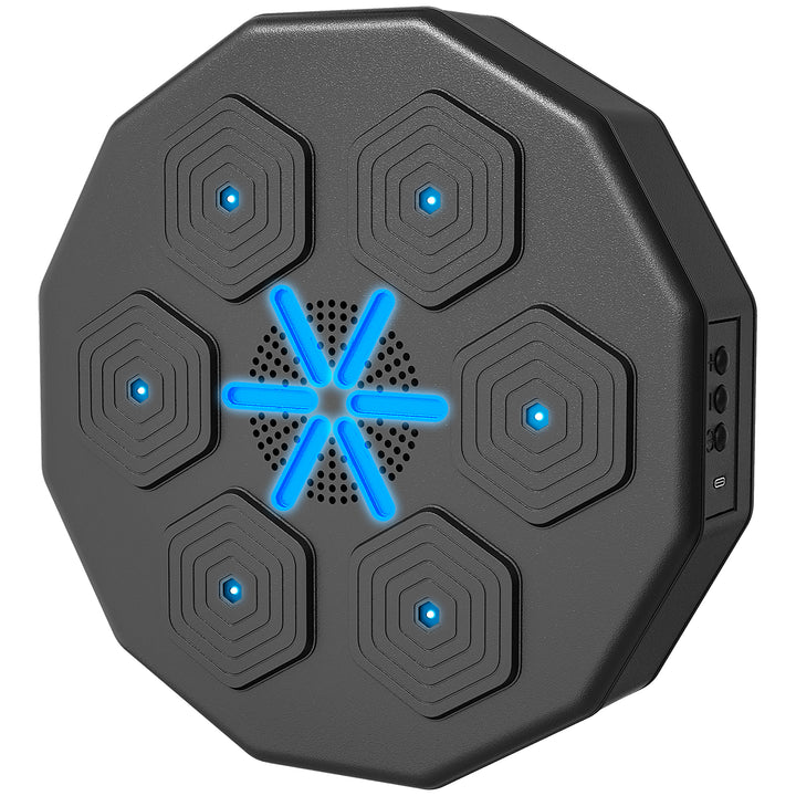 SPORTNOW Music Boxing Machine with Bluetooth Connection and LED Light Smart, Wall Mounted for Punching Beat Boxing Training