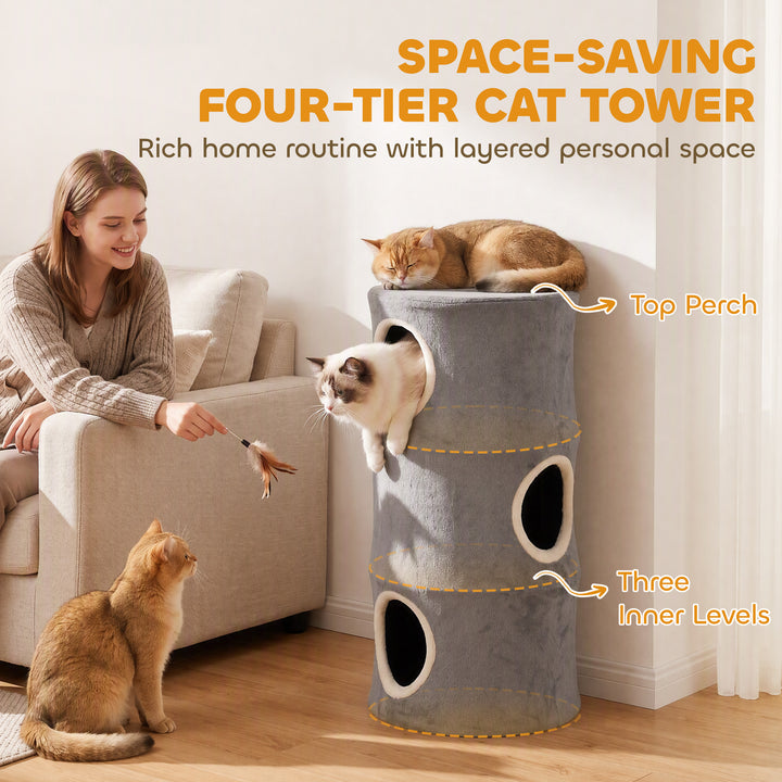 Cat House for Indoor Kittens, Cat Condo with Removable Washable - view 4
