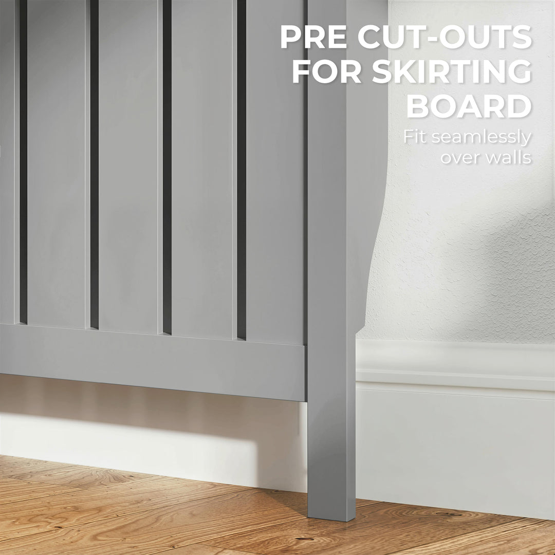 93 x 119cm Modern Radiator Cover - Grey
