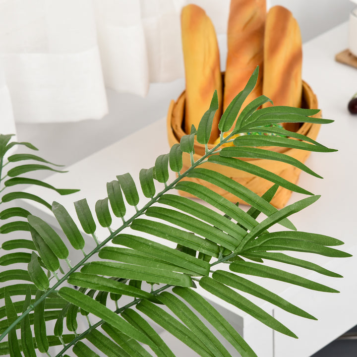 2 Pack Artificial Plant Palm Tree in Pot, Fake Plants for Home Indoor Outdoor Decor, 125cm, Green