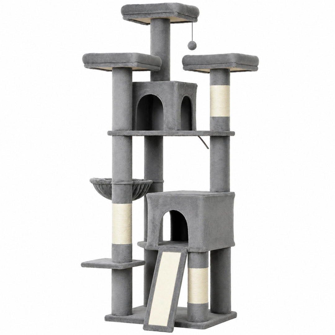 184cm Large Cat Tree for Indoor Cats, Multi-Level Tall Kitty Tower