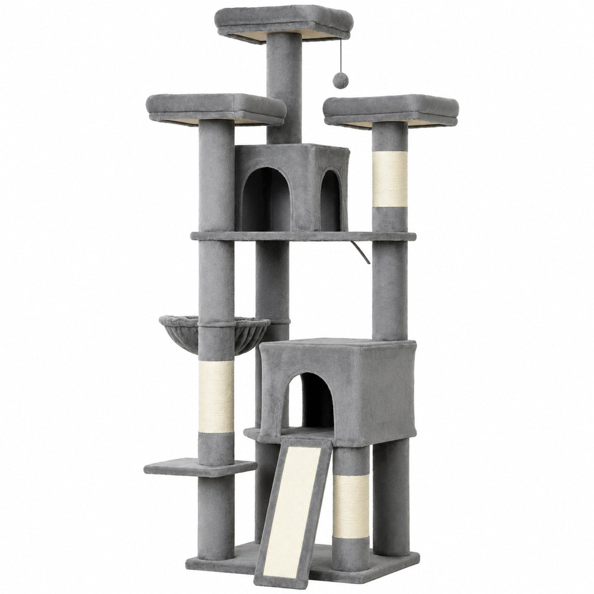 184cm Large Cat Tree for Indoor Cats, Multi-Level Tall Kitty Tower