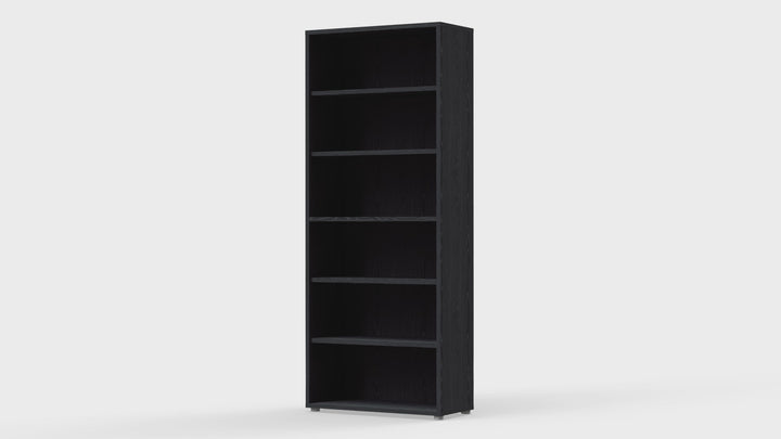 Prima Bookcase 5 Shelves in Black woodgrain